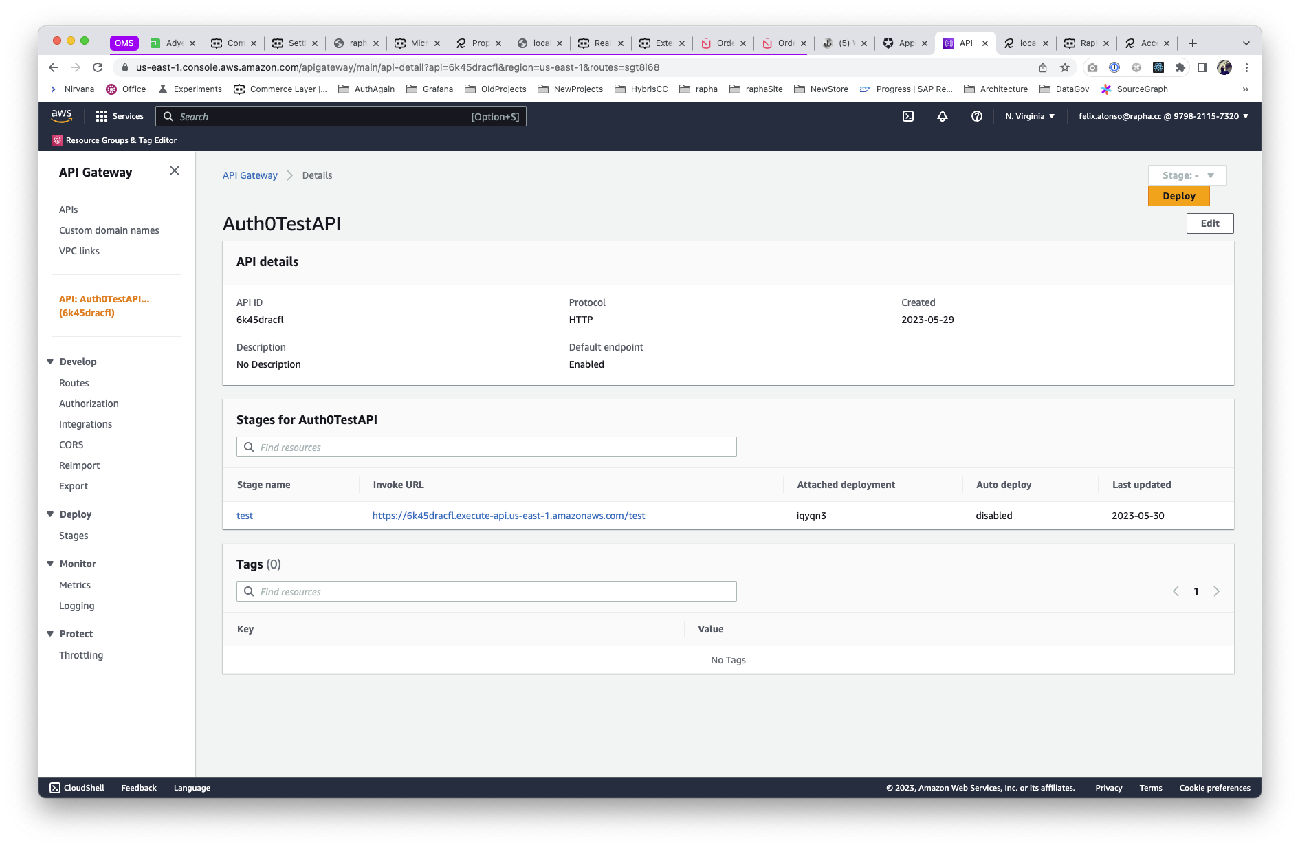 AWS API endpoint configuration - Integration