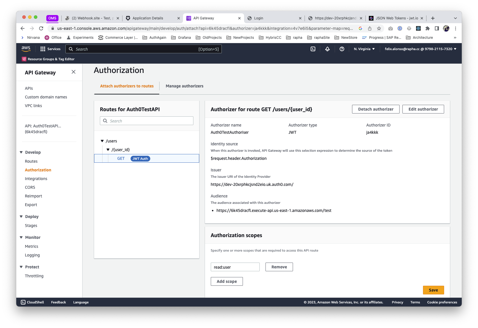 AWS API - authoriser