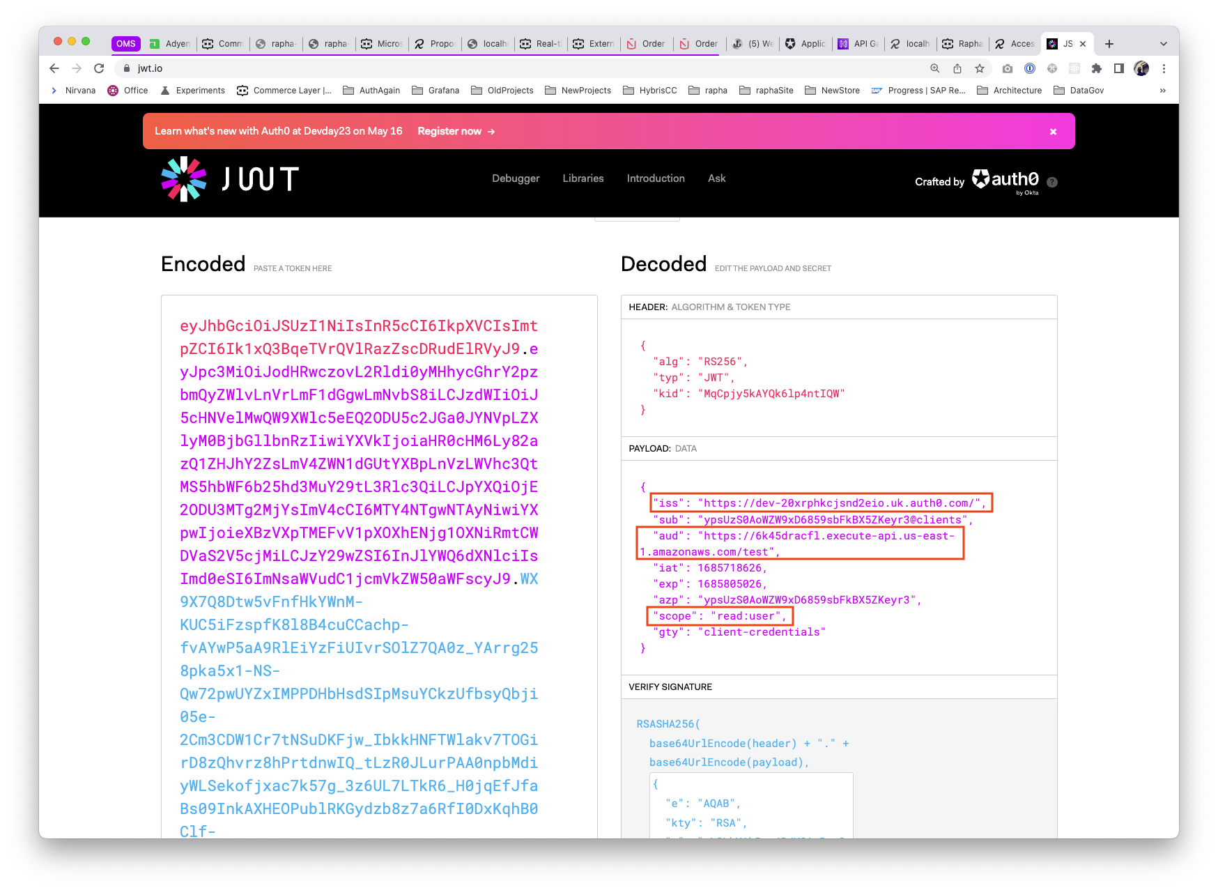 Test - decode token